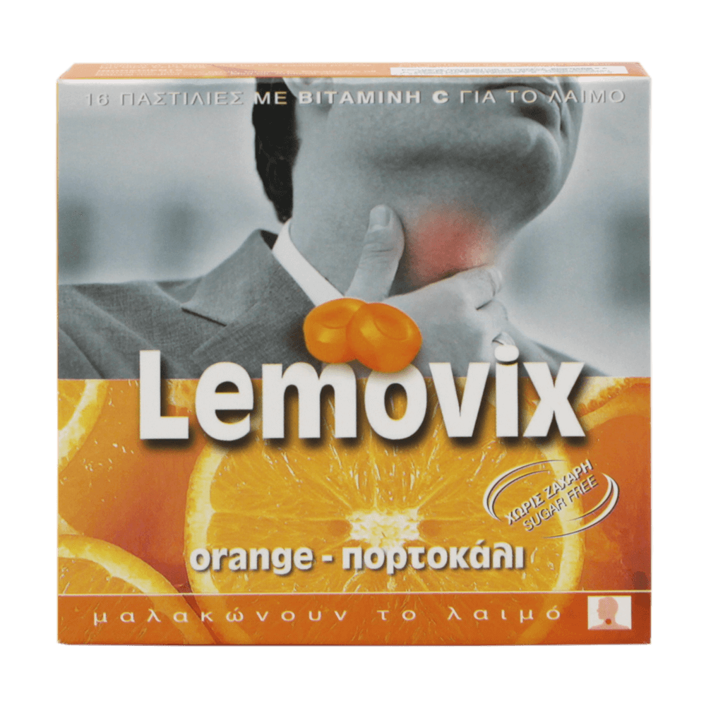 Καραμέλες Με Γεύση Πορτοκάλι, Με Βιταμίνη C Lemovix