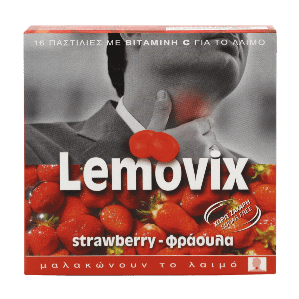 Καραμέλες Με Γεύση Φράουλα, Με Βιταμίνη C Lemovix